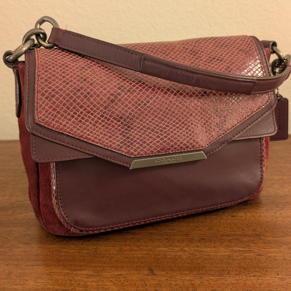 Coach Taylor Suede And Leather Crossbody - Picture 1 of 14